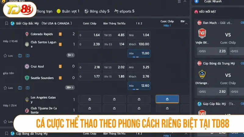 Giới thiệu về tỷ lệ kèo TD88 và thế giới cá cược bóng đá